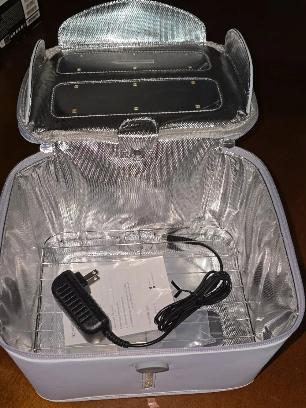 Gray UV-C Sterilization Storage Case with Handle